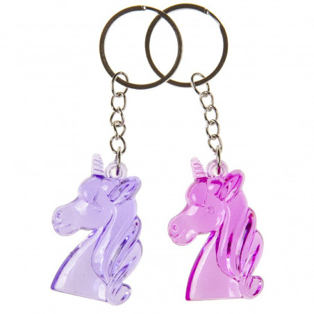 Llavero Transparente de Unicornio