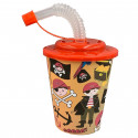 Vaso pirata con tapa y pajita