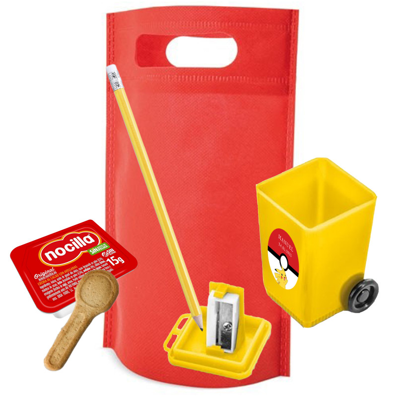 Pokemon Regalos Dulces Niños con Nocilla, lápiz y Sacapuntas