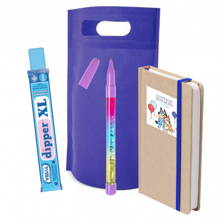 Bluey y bingo detalles para niños papelería con chuche