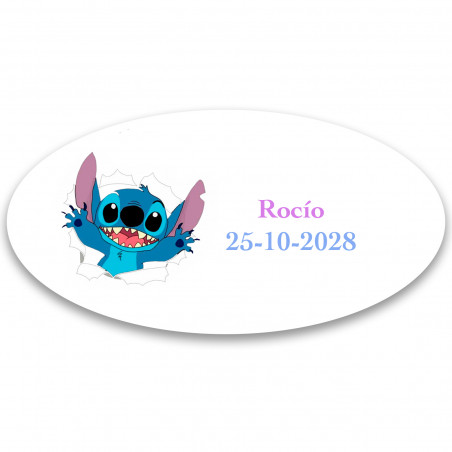 Stitch adhesivo personalizado 4 5x2 2cm