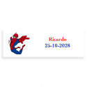 Spiderman adhesivo personalizado para eventos infantiles 6x2cm