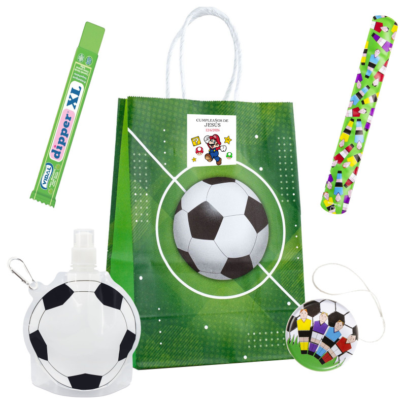 Super mario bros regalo infantil con temática de fútbol