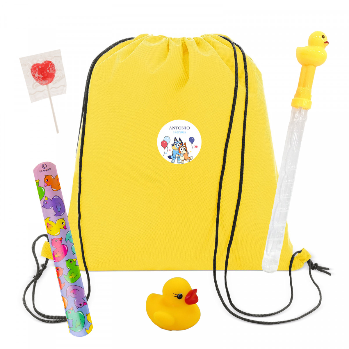 Bluey y Bingo mochila infantil con detalles y chuche