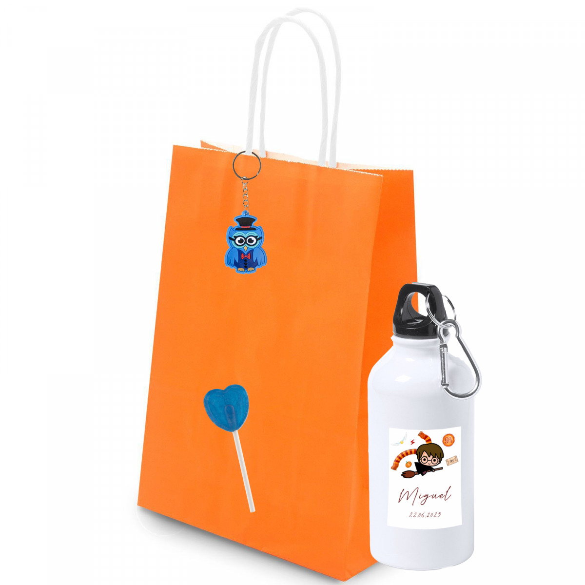 Harry Potter detalle infantil con bidón personalizado y accesorios