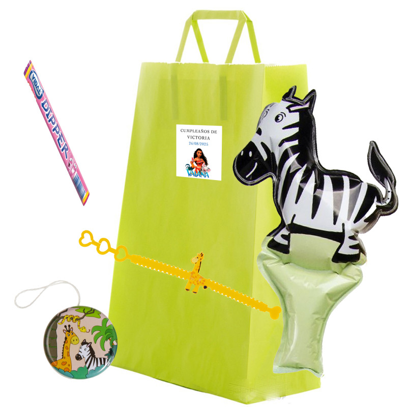 Vaiana Moana regalo para fiesta con detalles de la jungla