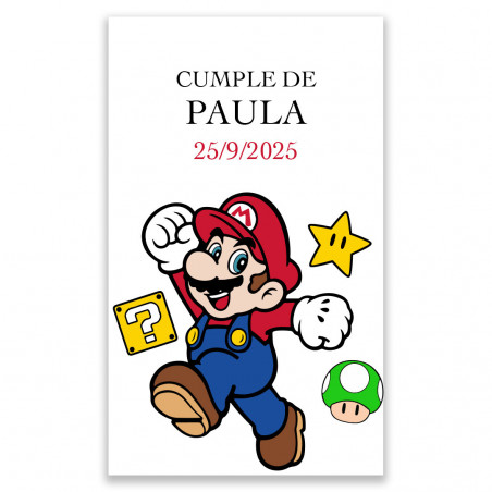 Super Mario Bros caja de regalo con juegos de habilidad y dulce
