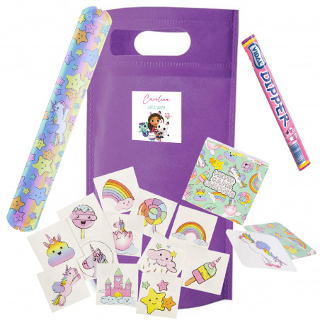Gabby Gato bolsa de regalo con juegos y accesorios de unicornios
