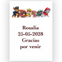Patrulla Canina, adhesivo 5x7cm con fondo blanco para decoraciones