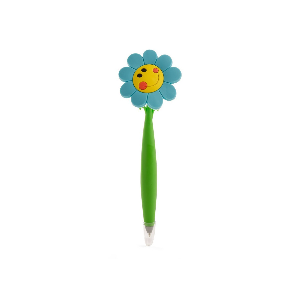 Bolígrafo con forma graciosa para regalar, forma flor con carita sonriente