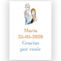Frozen, adhesivo infantil 5x7cm personalizado