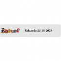 Patrulla Canina, adhesivo personalizado para eventos infantiles 5x1cm fondo transparente