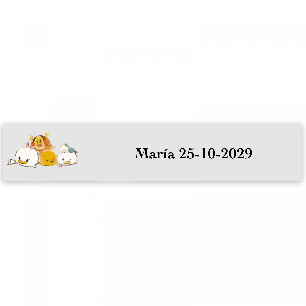 Disney bebé, adhesivo 5x1cm transparente para eventos infantiles