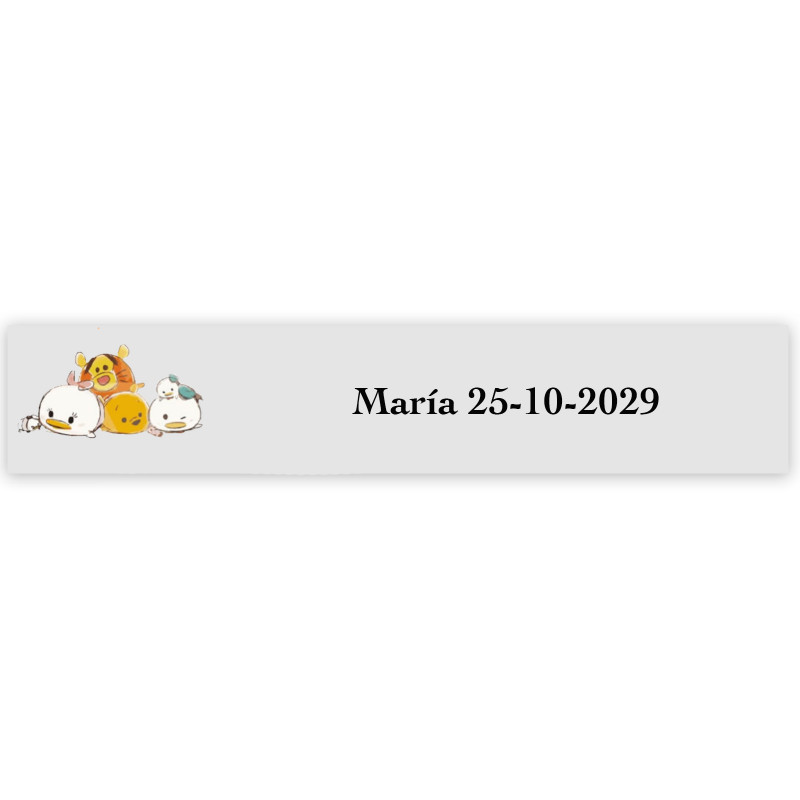 Disney bebé, adhesivo 5x1cm transparente para eventos infantiles