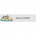 Disney, adhesivo 5x1cm transparente para cumpleaños
