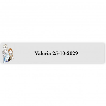 Frozen, etiqueta adhesiva personalizada 5x1cm transparente