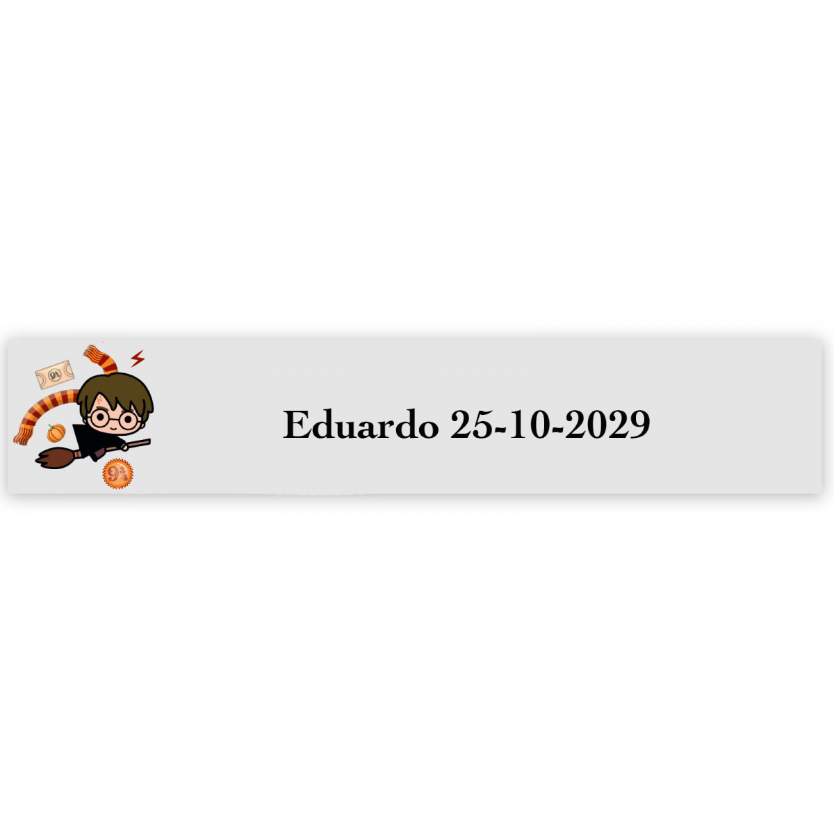 Harry Potter, adhesivo temático 5x1cm transparente