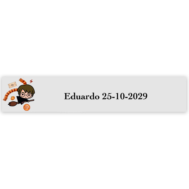 Harry Potter, adhesivo temático 5x1cm transparente