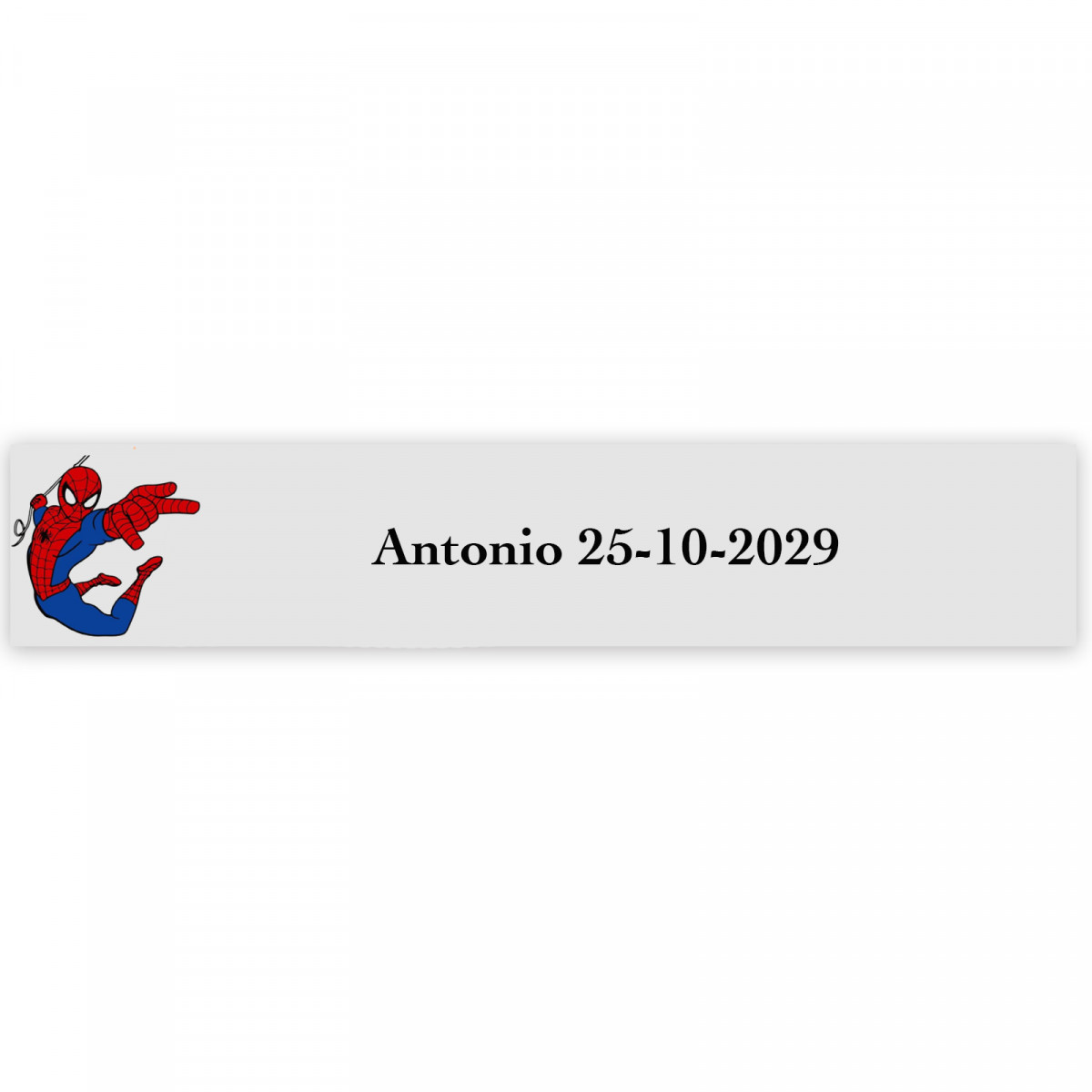 Spiderman etiqueta adhesiva 5x1cm personalizados