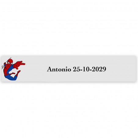 Spiderman etiqueta adhesiva 5x1cm personalizados