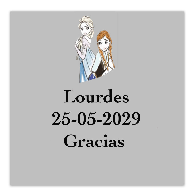 Frozen etiqueta adhesiva transparente 5x5cm personalizada