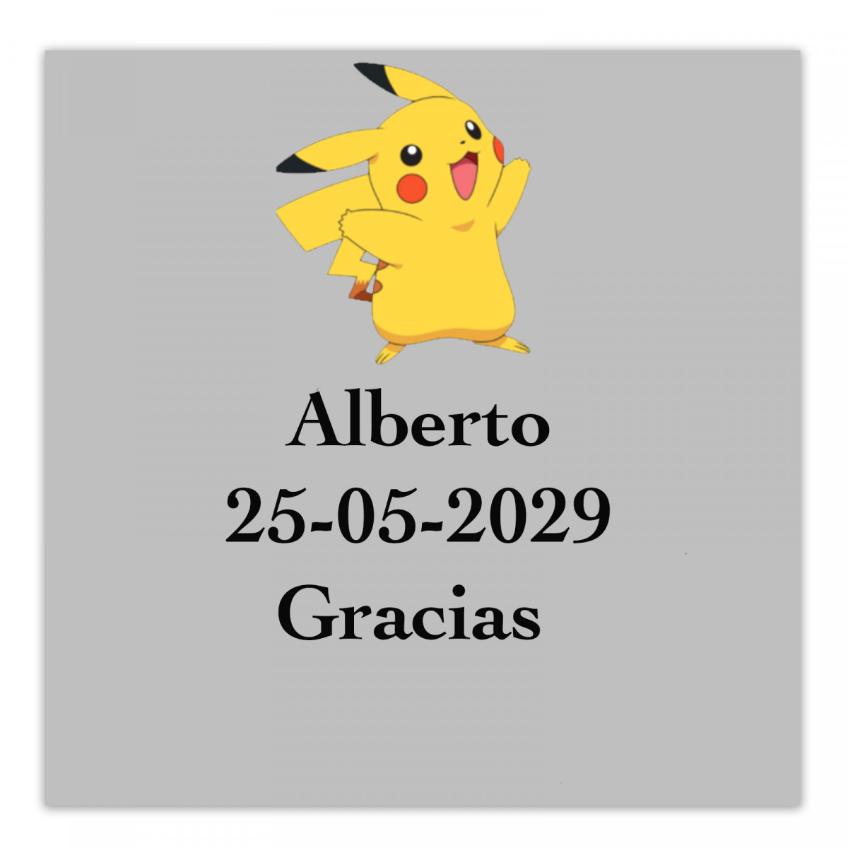 Pokemon adhesivo personalizado 5x5cm personalizado transparente