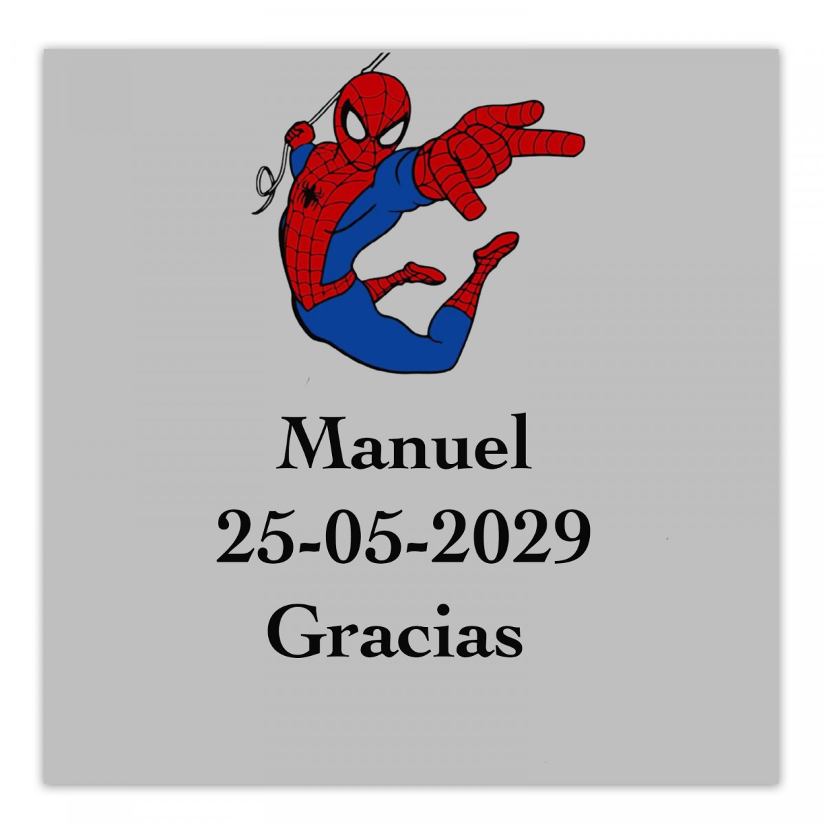 Spiderman etiqueta adhesiva 5x5cm transparente para niños