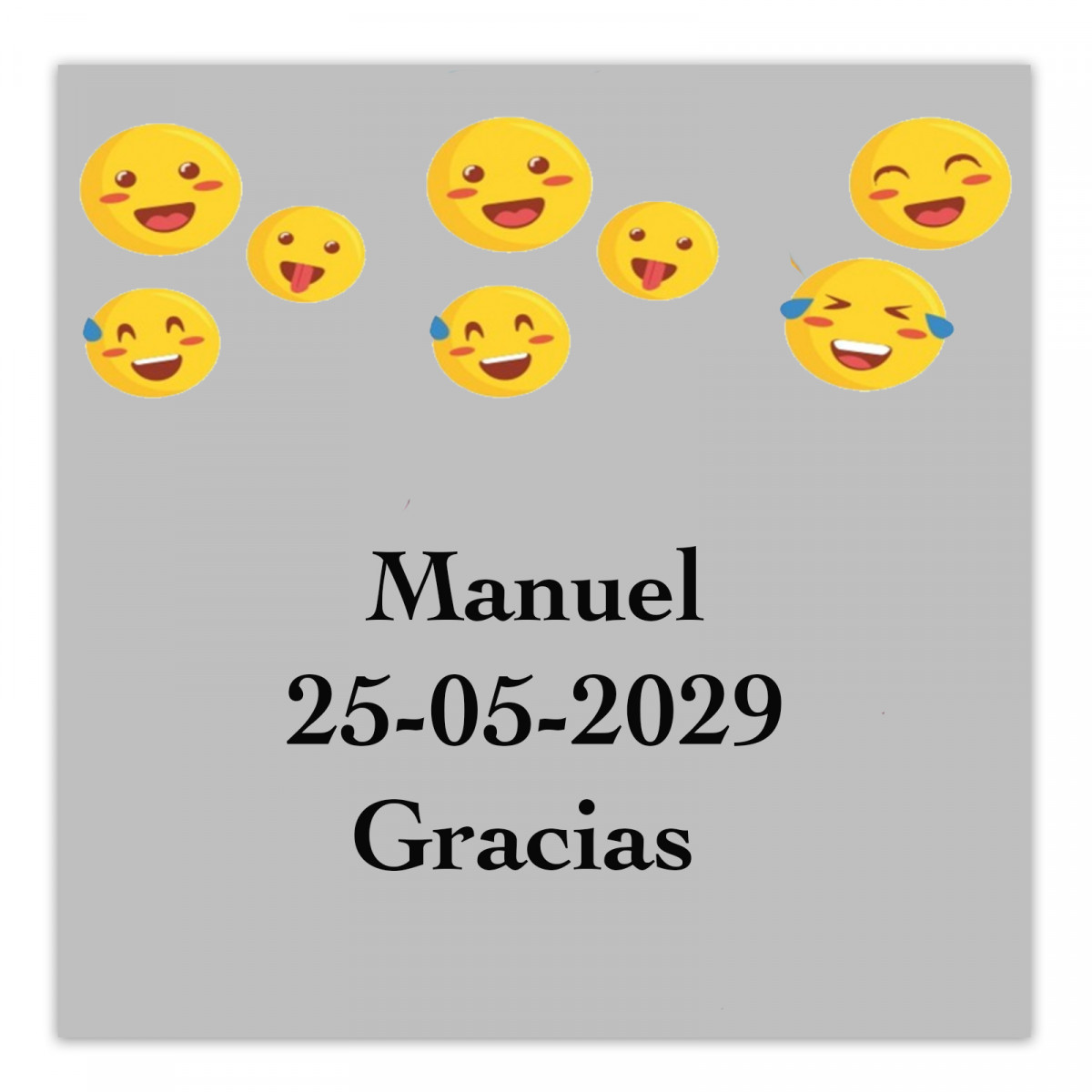 Emojis etiqueta adhesiva 5x5cm personalizada transparente