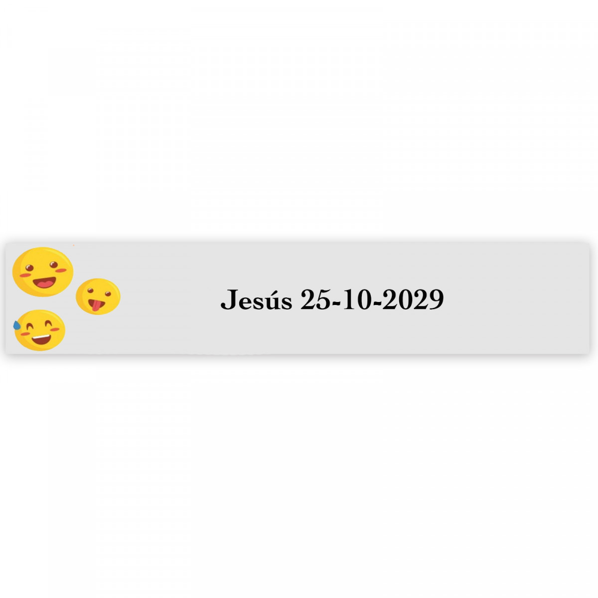 Emojis etiqueta adhesiva transparente 5x1cm personalizados