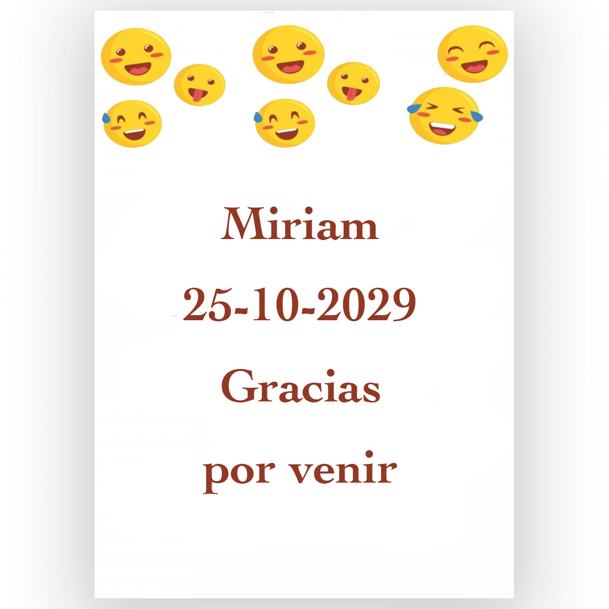 Emojis, adhesivo de emociones personalizado 5x7cm