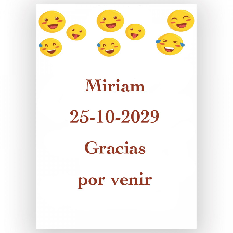 Emojis, adhesivo de emociones personalizado 5x7cm