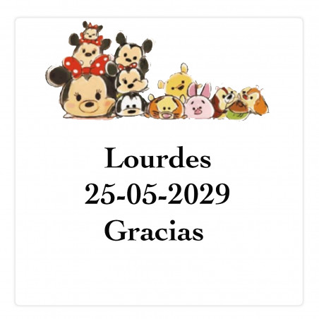 Disney pandilla adhesivo personalizado 5x5cm