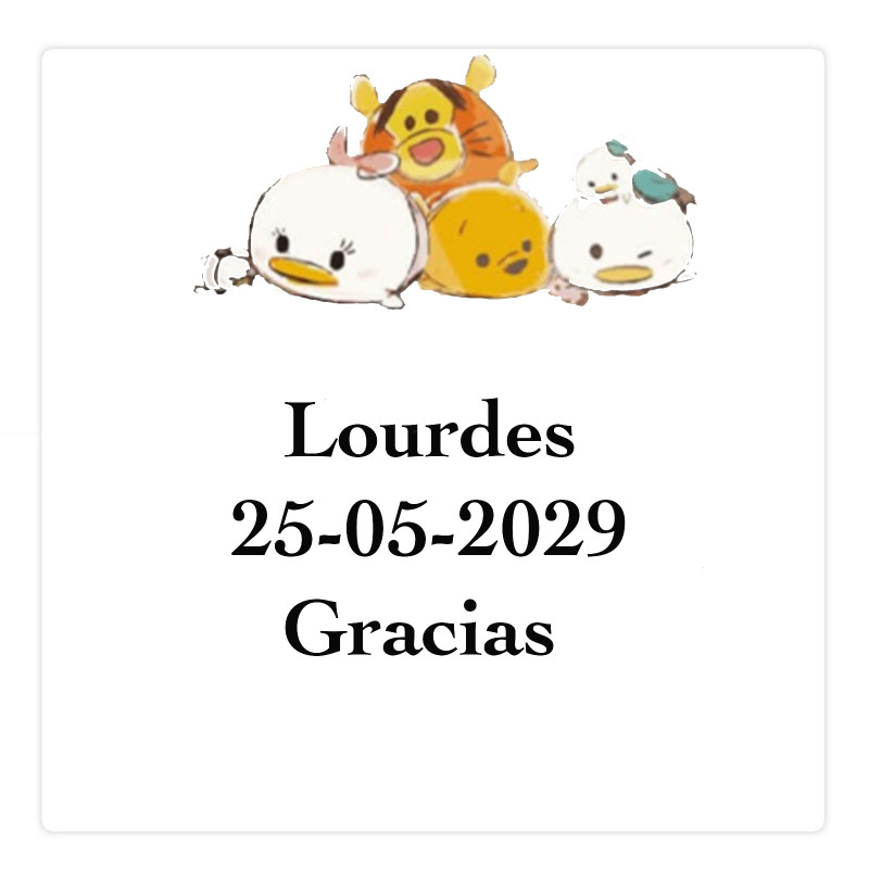 Disney pandilla adhesivo personalizado 5x5 cm para eventos