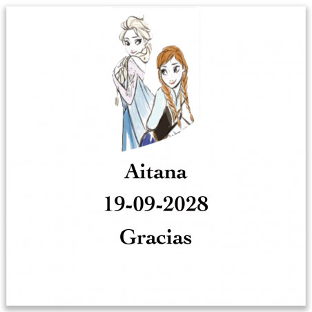 Frozen adhesivo personalizado 5x5 cm