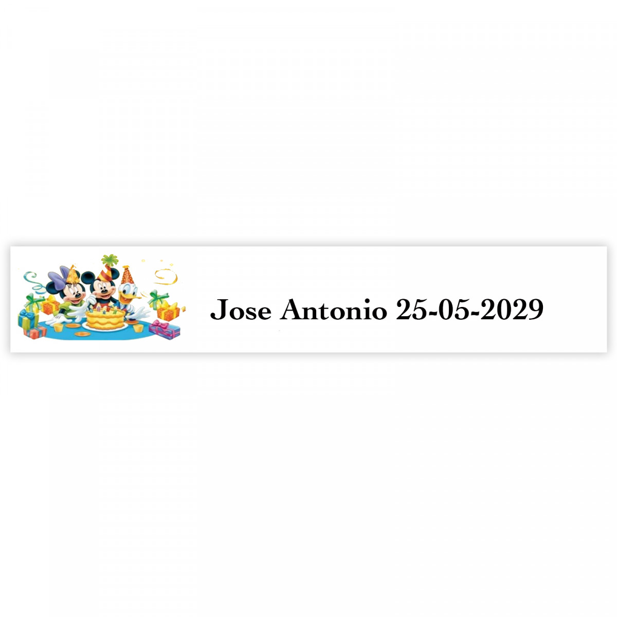 Disney adhesivo personalizado para eventos especiales 5x1cm blanco