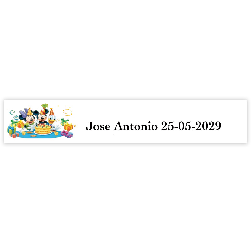 Disney adhesivo personalizado para eventos especiales 5x1cm blanco