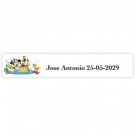 Disney adhesivo personalizado para eventos especiales 5x1cm blanco