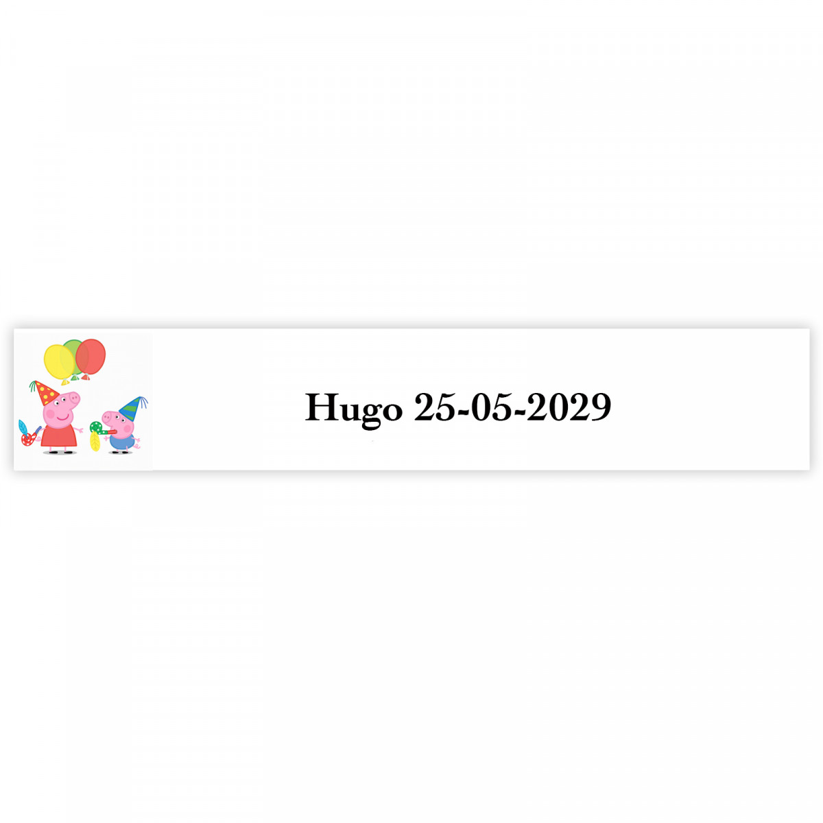 Peppa Pig adhesivo personalizado para eventos 5x1cm