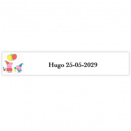 Peppa Pig adhesivo personalizado para eventos 5x1cm