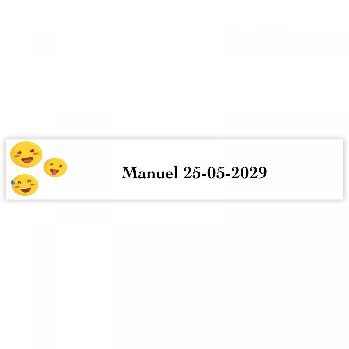 Emoji adhesivo divertido personalizado 5x1cm