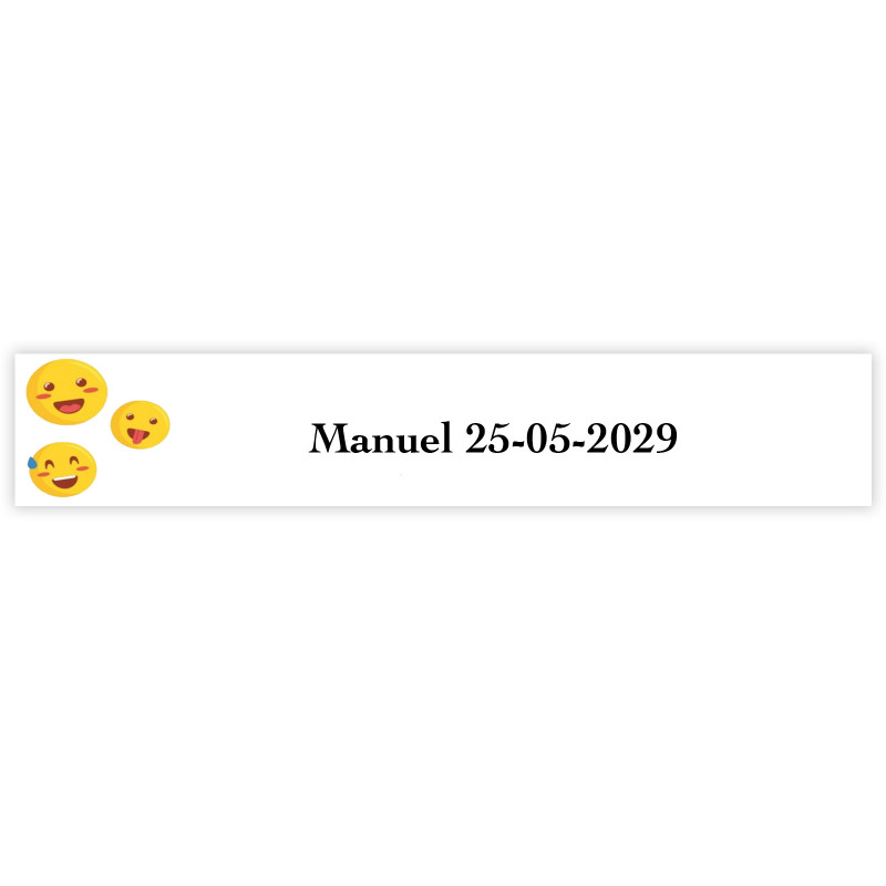 Emoji adhesivo divertido personalizado 5x1cm