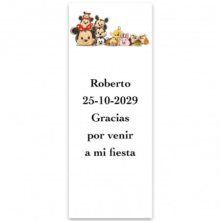 Disney adhesivo personalizado para eventos 5x13cm