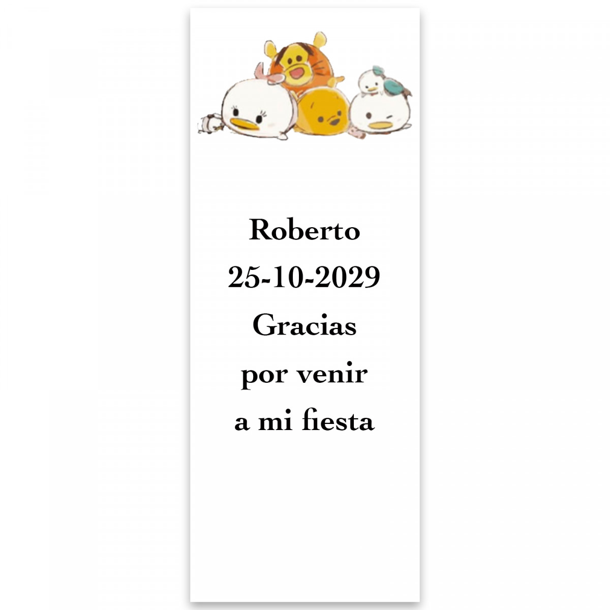 Disney etiqueta adhesiva para eventos 5x13cm