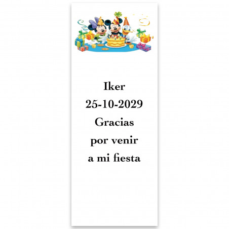 Disney adhesivo personalizado para cumpleaños 5x13cm