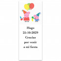 Peppa Pig, etiqueta adhesiva con diseño festivo 5x13cm