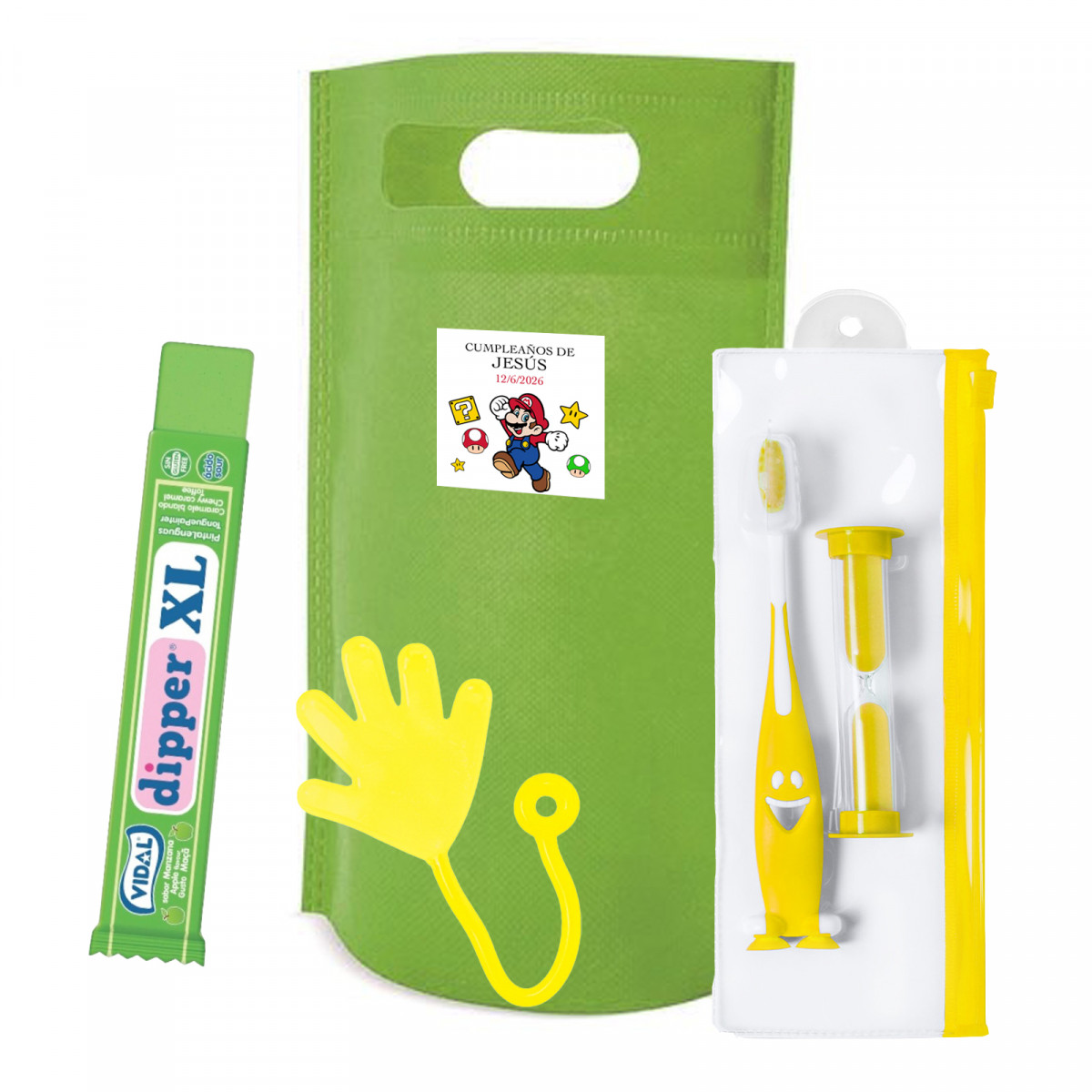 Super Mario regalo infantil con cepillo dental chuche y juego