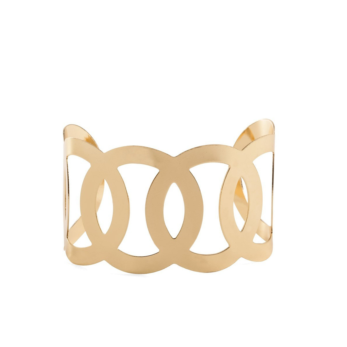 Brazalete dorado calado para mujer Elegancia y estilo moderno