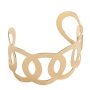 Brazalete dorado calado para mujer Elegancia y estilo moderno