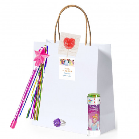 Princesas Disney regalo infantil con varita mágica pompero y anillo
