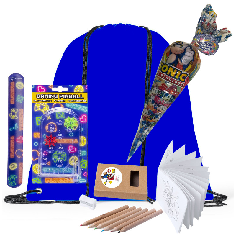 Super Mario Bros mochila con juegos set creativo y chuches